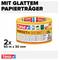 'Zwei Rollen Tesa Perfect+ Klebeband mit glattem Papierträger; Maße: 50 m x 30 mm pro Rolle.'