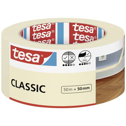 Thumbnail - tesa Classic 52807-00000-03 Malerabdeckband Weiß (L x B) 50 m x 50 mm 1 St.