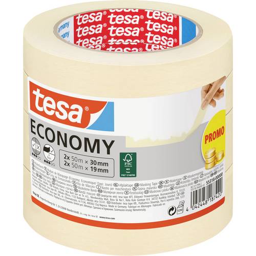 tesa Economy 55318-00000-04 Malerabdeckband Weiß 1 Set