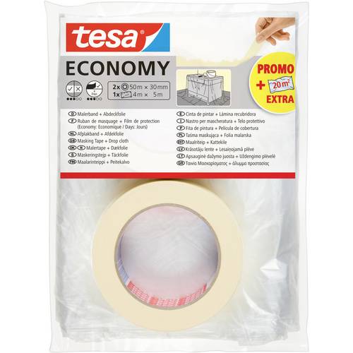 tesa Economy 55421-00000-05 Malerabdeckband Weiß 1 Set