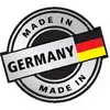 Made in Germany-Siegel mit Schwarz-Rot-Gold-Flagge.