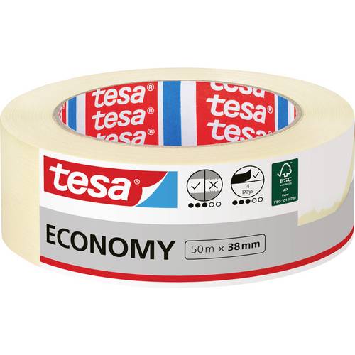 tesa Economy 05279-00000-02 Malerabdeckband Weiß (L x B) 50 m x 38 mm 1 St.