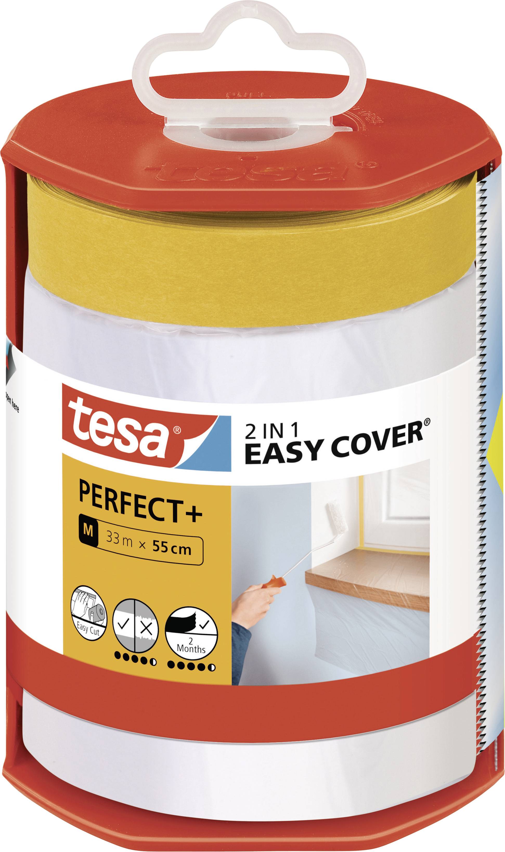 TESA Easy Cover Perfect+ 56570-00000-00 Abdeckfolie Gelb, Transparent (L x B) 33 m x 550 mm 1 S