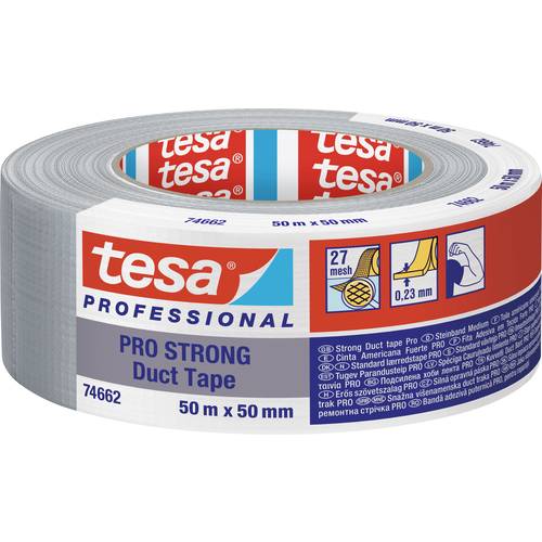 tesa Duct Tape Pro-Strong 66462-00003-00 Reparaturband Grau (L x B) 50 m x 50 mm 1 St.