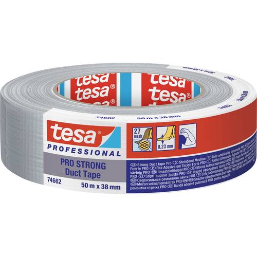 tesa Duct Tape Pro-Strong 66462-00004-00 Reparaturband Grau (L x B) 50 m x 38 mm 1 St.