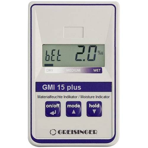 Thumbnail - Greisinger GMI15-plus Materialfeuchtemessgerät Messbereich Baufeuchtigkeit (Bereich) 0.0 bis 8.0 % Messbereich Holzfeuch...