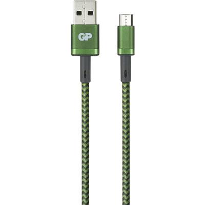 GP Batteries USB-Ladekabel USB 3.2 Gen1 (USB 3.0 / USB 3.1 Gen1) USB-A Stecker, USB-Micro-B Stecker 1 m Grün  160GPCM1BC