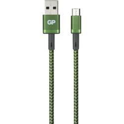 Image of GP Batteries USB-Ladekabel USB 3.2 Gen1 (USB 3.0 / USB 3.1 Gen1) USB-A Stecker, USB-Micro-B Stecker 1 m Grün