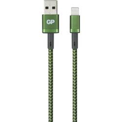 Image of GP Batteries USB-Ladekabel USB-A Stecker, Apple Lightning Stecker 1 m Grün