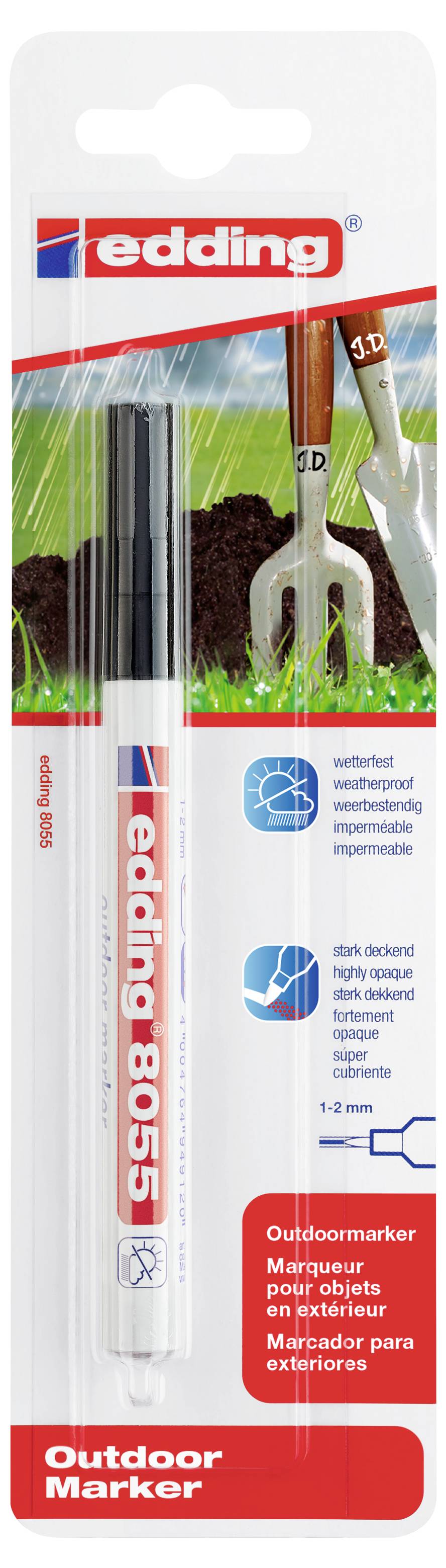 Edding 8055 4-8055-1-1001 Outdoormarker Schwarz 1 mm, 2 mm-1