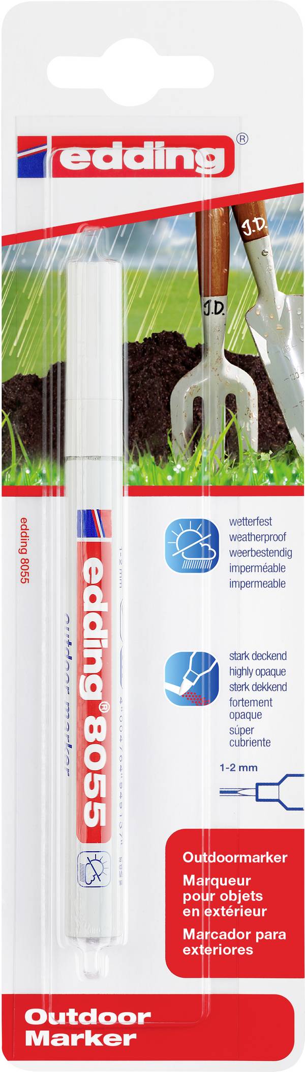 Edding 8055 4-8055-1-1049 Outdoormarker Weiß 1 mm, 2 mm