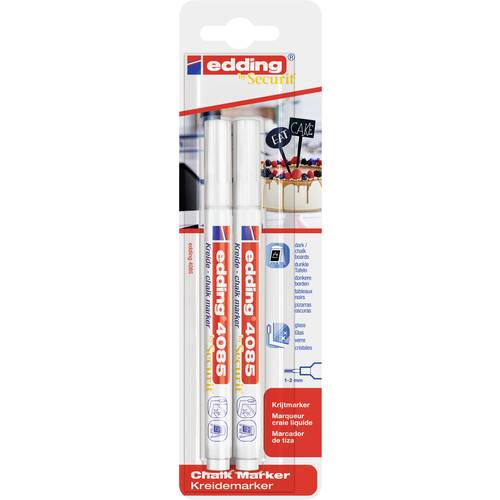 Thumbnail - Edding 4085 4-4085-2-1049 Kreidemarker Weiß 1 mm, 2 mm