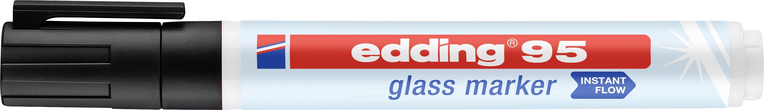 EDDING Glasboard-Marker 95 schwarz 1.5-3mm Rundspitze trocken abwischbar (4-95001)