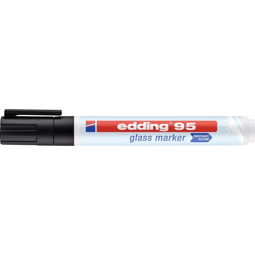 Edding e-95 4-95001 Glasmarker Zwart 1.5 mm, 3 mm 1 stuks-pack