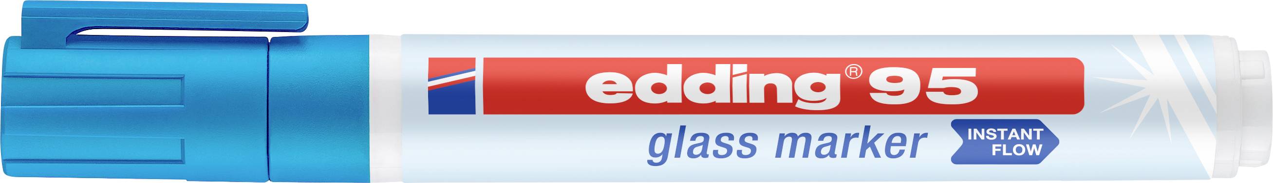 EDDING Glasboard-Marker 95 hellblau 1.5-3mm Rundspitze trocken abwischbar (4-95010)