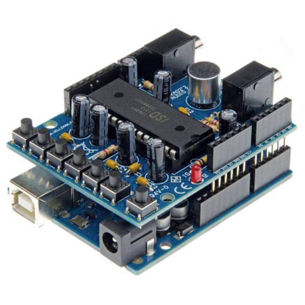 Whadda audio opname shield Arduino 80 x 55 x 30 mm blauw-zwart