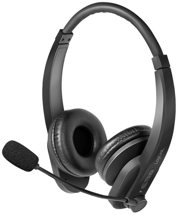 LogiLink BT0060 On Ear Headset Bluetooth® Stereo Schwarz Lautstärkeregelung Computer