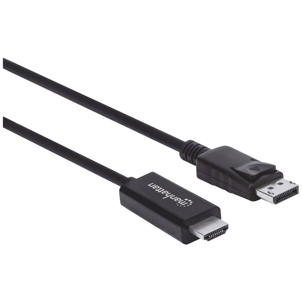 Manhattan DisplayPort-HDMI Adapterkabel DisplayPort stekker, HDMI-A stekker 3.00 m Zwart 153218 Disp