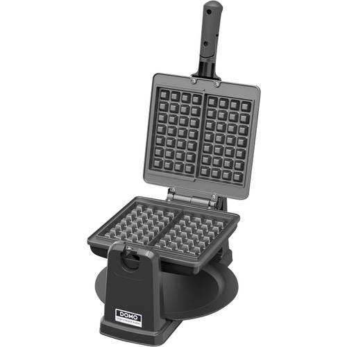 Thumbnail - DOMO DO9224W Waffeleisen Kontrollleuchte, klappbar, Antihaftbeschichtung Schwarz