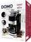 Kaffeemaschine mit Touchscreen-Bedienfeld. Produziert 12 Tassen von frisch gemahlenen Bohnen. Aufschriften: 'Grind and Brew' und 'DOMO'.