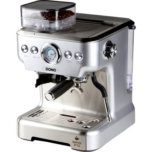 DOMO DO725K Espressomaschine mit Siebträger Silber