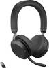 Jabra Evolve2 75 On Ear Headset Bluetooth®, kabelgebunden Stereo Schwarz Mikrofon-Rauschunterdrückung Lautstärkeregelung, Mikrofon-Stummschaltung, Batterieladeanzeige Telefon