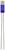 Ein blauer, zylindrischer Thermistor mit zwei langen Metallanschlüssen.