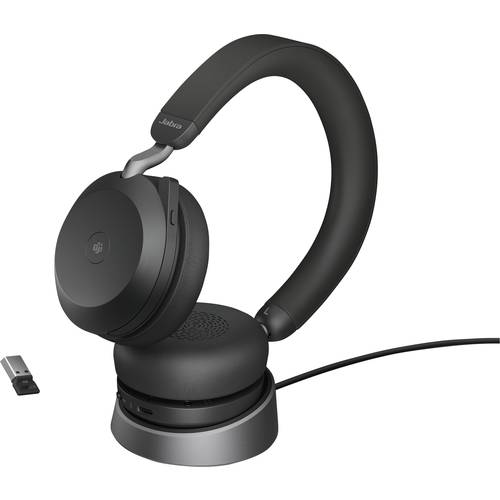 Thumbnail - Jabra Evolve2 75 Over Ear Headset kabelgebunden Schwarz Batterieladeanzeige, Mikrofon-Stummschaltung Telefon