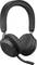Schwarzes Over-Ear-Headset mit Mikrofon, geeignet für Anrufe und Musik.