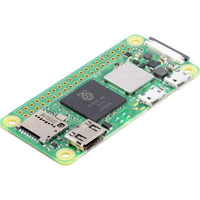Ein Raspberry Pi Zero, ein kleiner, grüner Einplatinencomputer mit mehreren Anschlüssen und einem MicroSD-Kartensteckplatz.