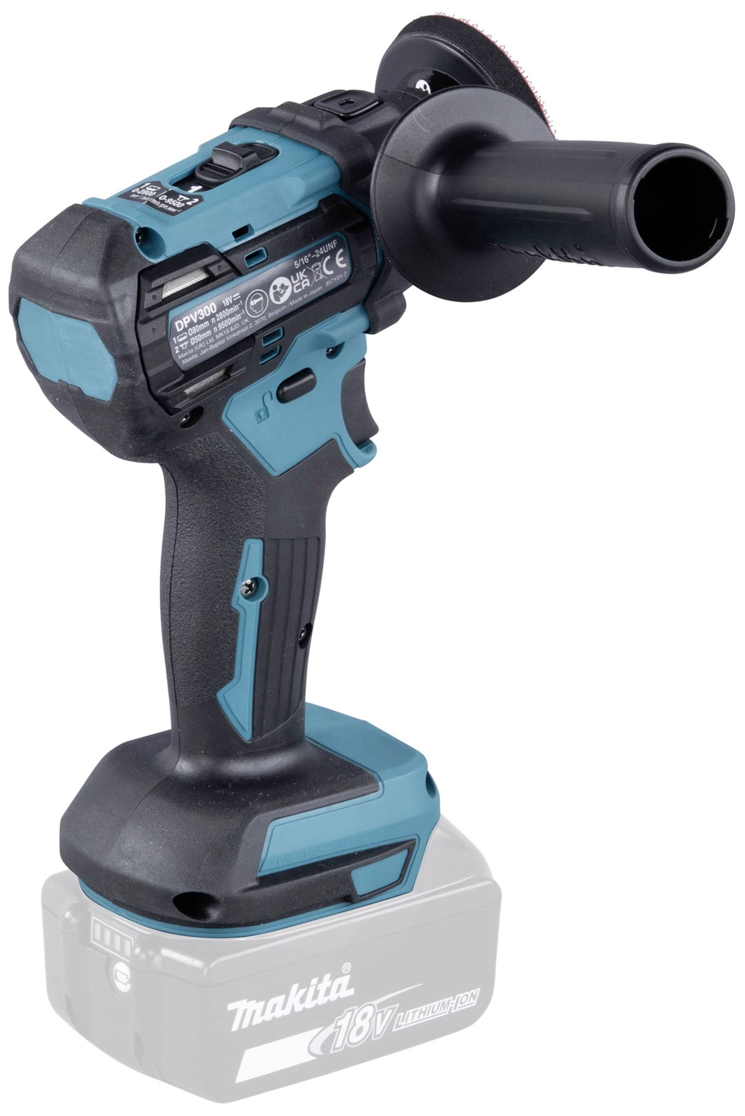 Kabellose Bohrmaschine mit ergonomischem Griff, blau-schwarzem Gehäuse und Akkubetrieb. Geeignet für verschiedene Bohranwendungen.