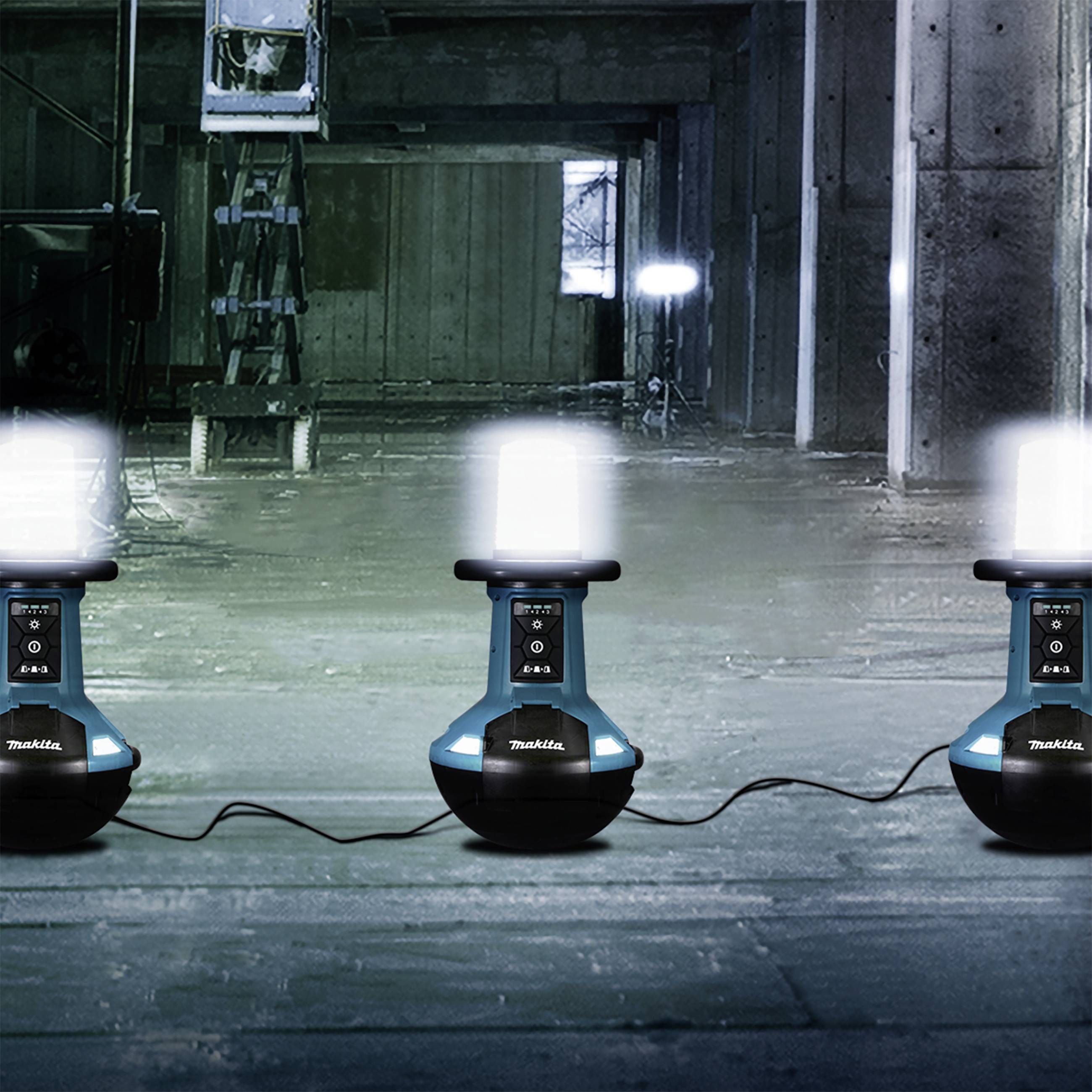 Makita DML 810 Z Akku LED Flächenlicht 18 / 36 V ( 2 x 18 V ) 5500 lm IP54 - ohne Akku, ohne Ladegerät-9