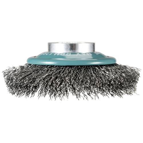 Thumbnail - Makita Makita Makita Kegelbürste 100mm Metall X-Lock Makita - Rundbürste - für Metall, Farbe, Rost, Schweißkanten D-7344...