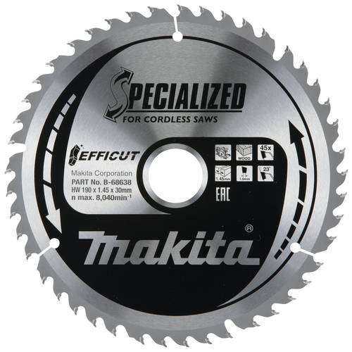 Thumbnail - Makita B-68638 Kreissägeblatt 190 x 30 x 1.45 mm Zähneanzahl: 45 1 St.