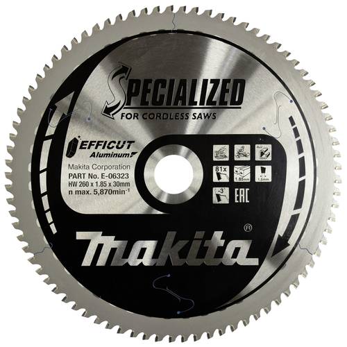 Makita S_0380_7585987 E-06323 Kreissägeblatt 260 x 30 x 1.85 mm Zähneanzahl: 81 1 St.