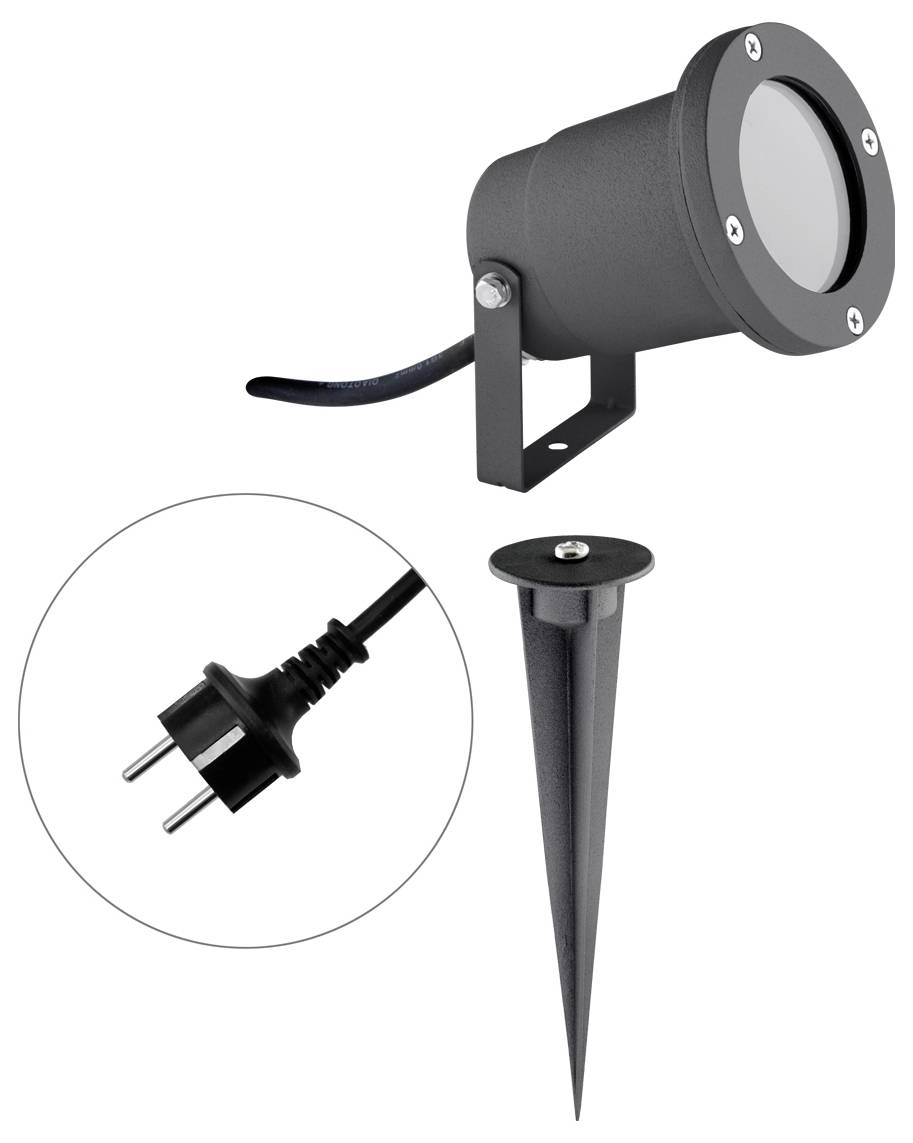 EVN 545235 545235 LED-Gartenstrahler LED GU10 35 W Anthrazit-1