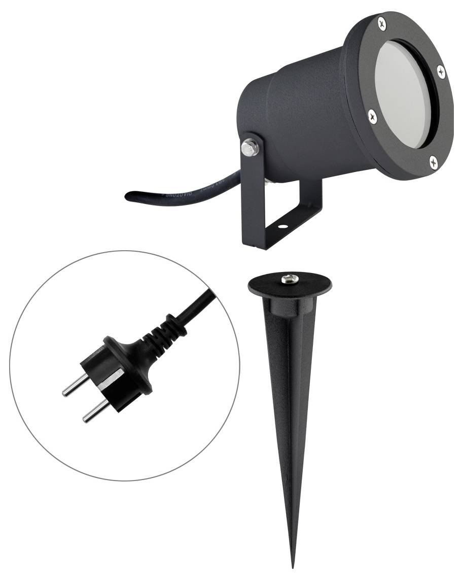 EVN 545239 545239 LED-Gartenstrahler LED GU10 35 W Schwarz-1