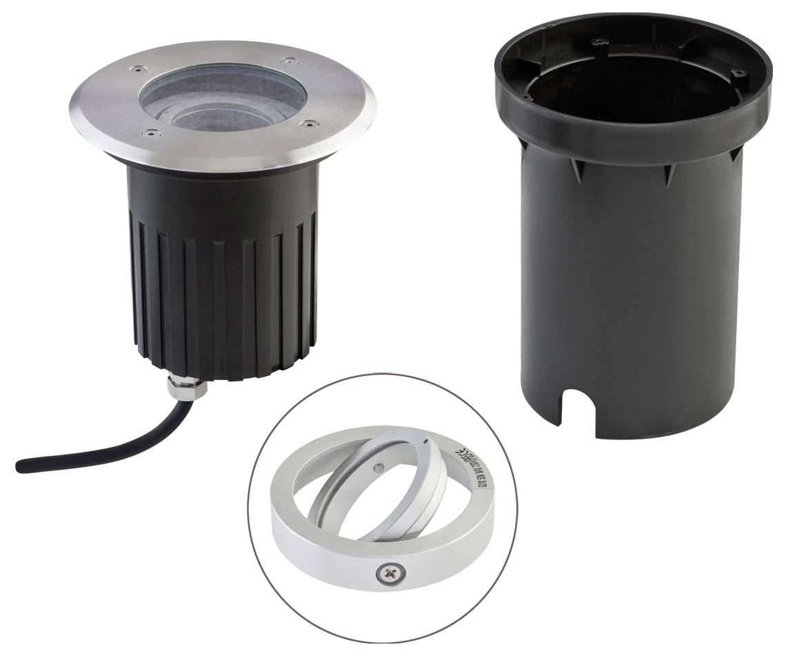 EVN 678710 678710 Bodeneinbauleuchte GU10 Hochvolt-Halogenlampe Edelstahl-1