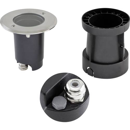 EVN EVN Lichttechnik 679235EV Bodeneinbauleuchte GU10 Hochvolt-Halogenlampe Edelstahl