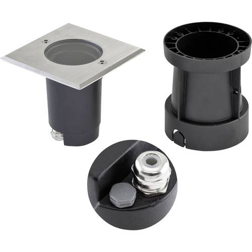 EVN EVN Lichttechnik 679435EV Bodeneinbauleuchte GU10 Hochvolt-Halogenlampe Edelstahl