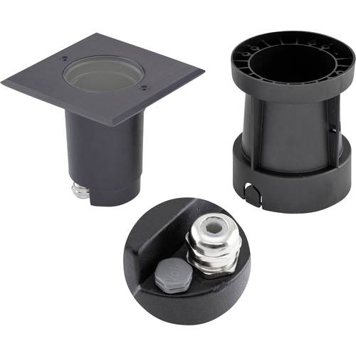 EVN EVN Lichttechnik 679435EVA Bodeneinbauleuchte GU10 Hochvolt-Halogenlampe Anthrazit