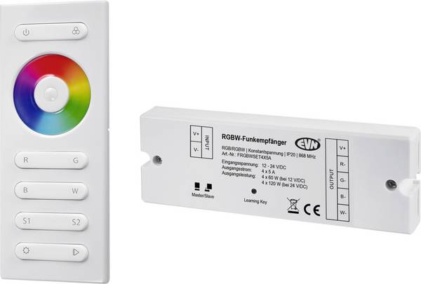 EVN Lichttechnik RGBW-Funkset FRGBWSET4X5A
