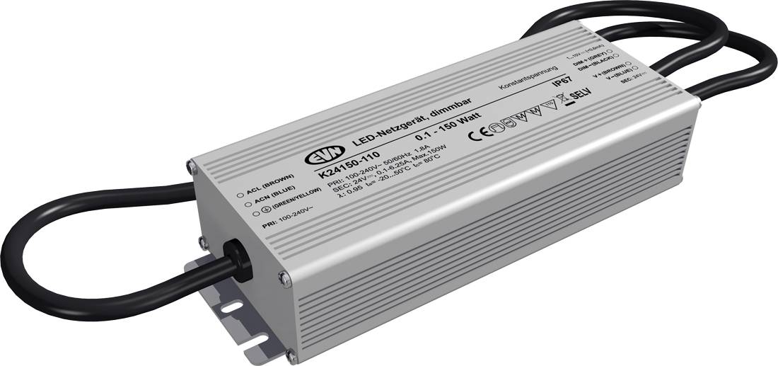 EVN K24150110 LED-Trafo Konstantspannung 150 W 24 V/DC dimmbar 1 St.-1