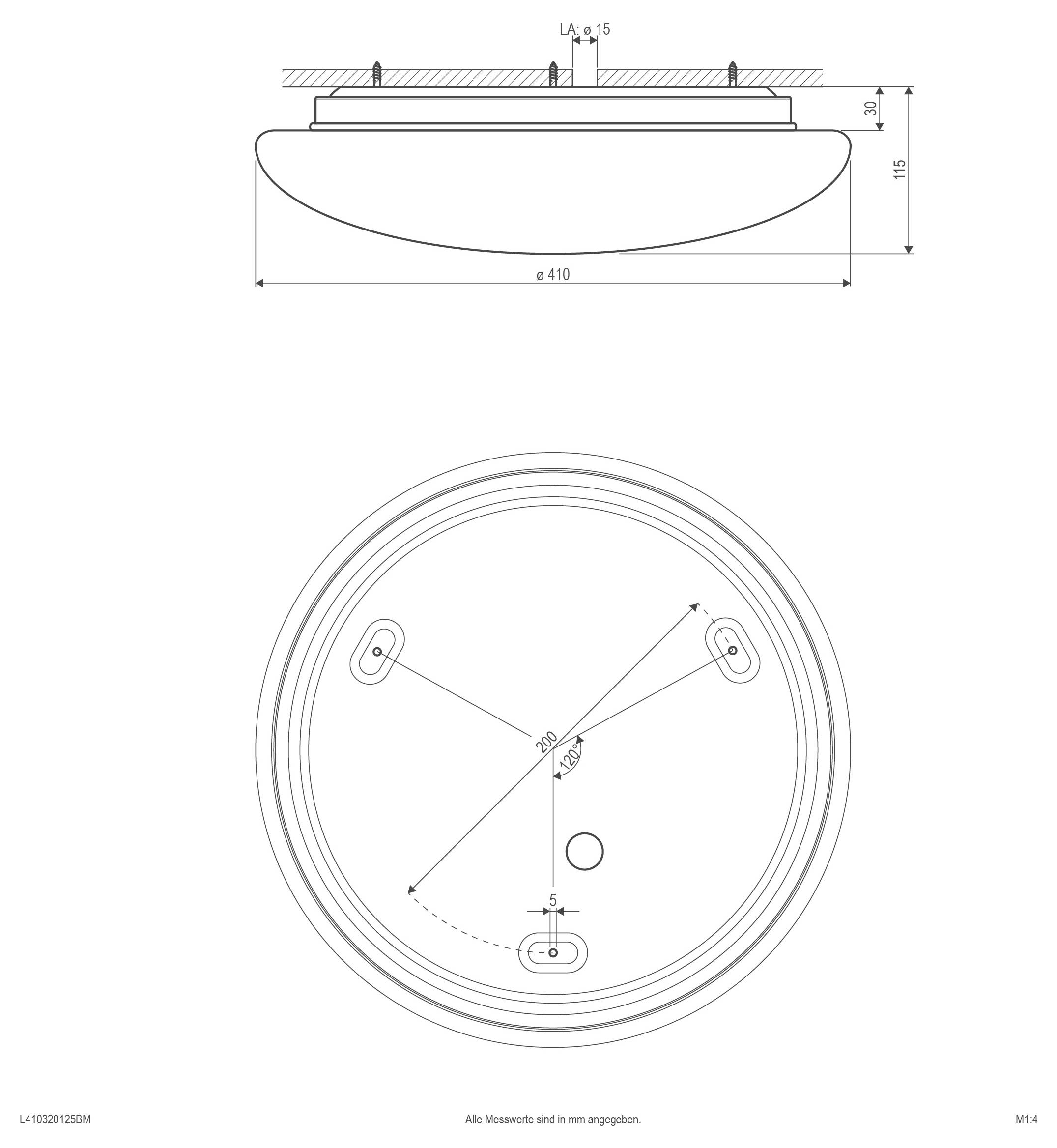 EVN L410320125BM L410320125BM LED-Deckenleuchte mit Bewegungsmelder 32 W Weiß-2
