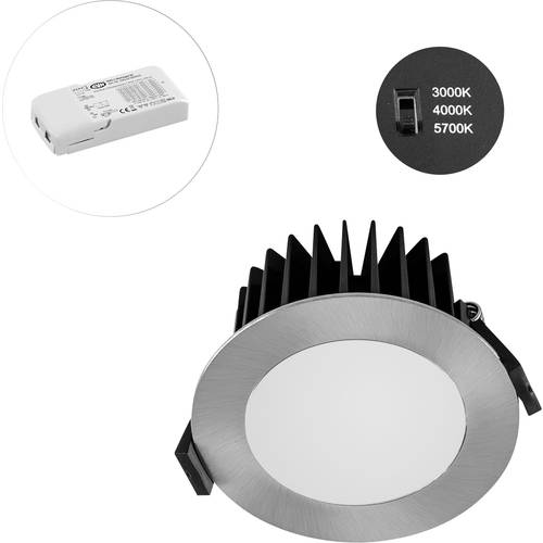 EVN L44D101325 EVN Lichttechnik LED-Einbauleuchte LED LED fest eingebaut 10 W Chrom