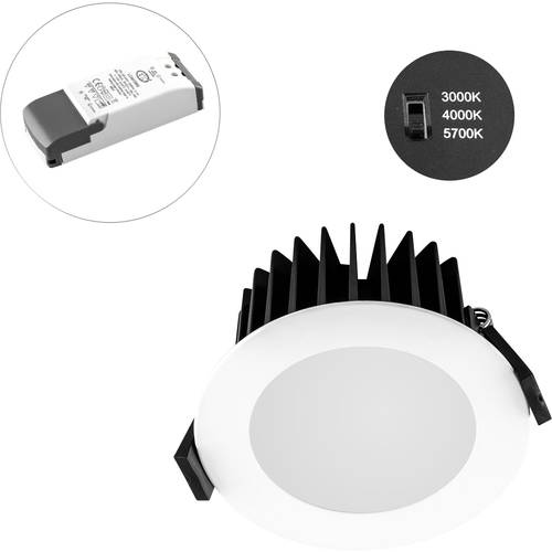 EVN L44N100125 L44N100125 LED-Einbauleuchte LED LED fest eingebaut 10 W Weiß