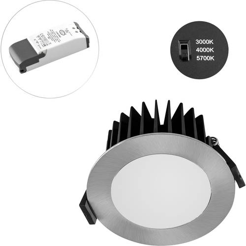 EVN L44N101325 EVN Lichttechnik LED-Einbauleuchte LED LED fest eingebaut 10 W Chrom