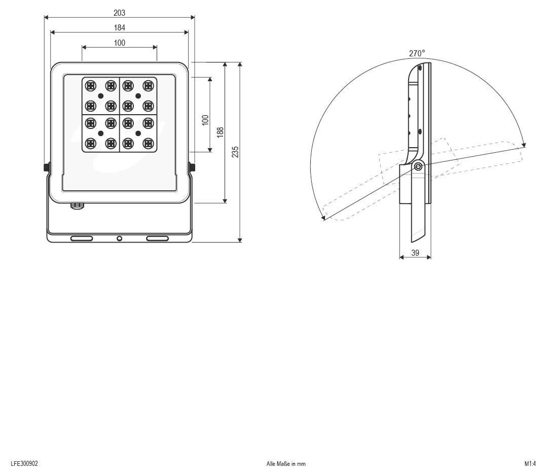 EVN LFE300902 LFE300902 LED-Flutlichtstrahler 30 W Leuchtfarben: Warmweiß-2