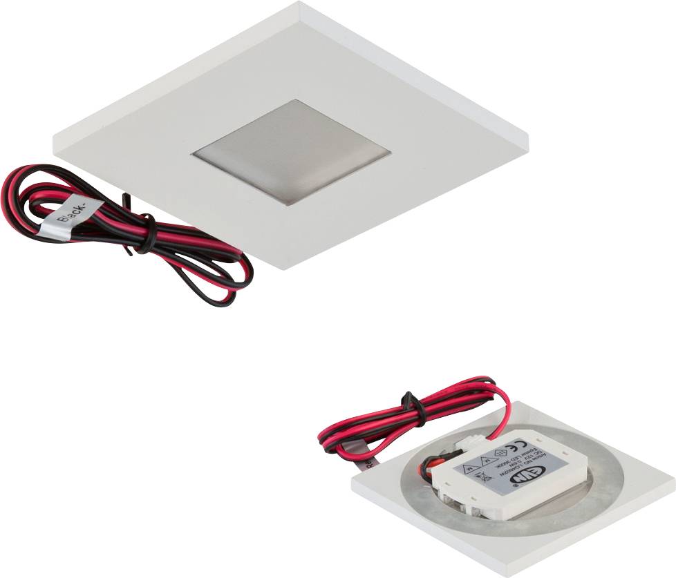 EVN LED-Wandeinb. ED mattws IP44 LQ4602W 0,6W 12V ww m.Magnetrahmen 76x76x7mm