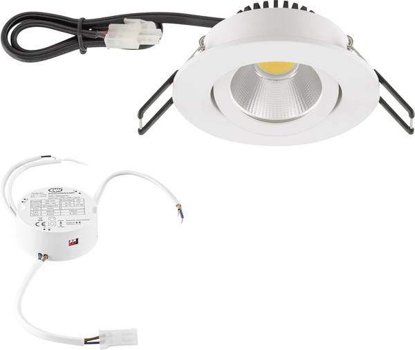 EVN PC20D601D2W PC20D601D2W LED-Einbauleuchte   LED LED fest eingebaut 6 W Weiß